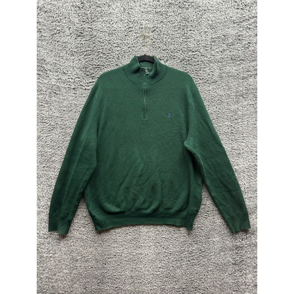 Polo Ralph Lauren Mock Neck Quarter Zip Pullover‎ Sweater Green Mens Size XL